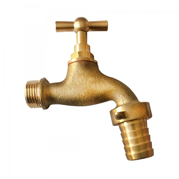 Grifo laton con racor curvo 3/4