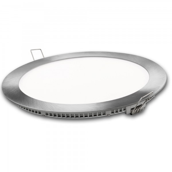 Downlight led redondo plata  9w.cal.