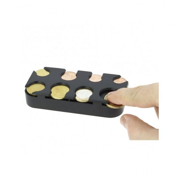 PORTAMONEDAS DE PLASTICO ABS NEGRO  - ES - EURO200