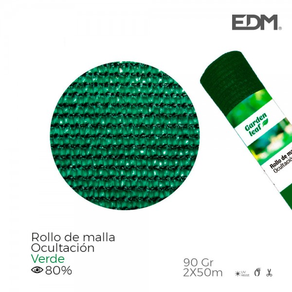 Malla de ocultación verde 90 g/m² 2 x 50 m
