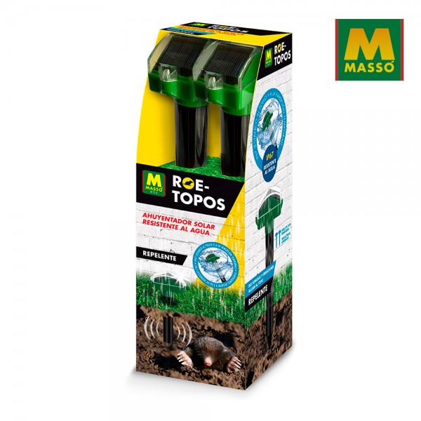 Repelente solar para topos resistente al agua, 2 uds