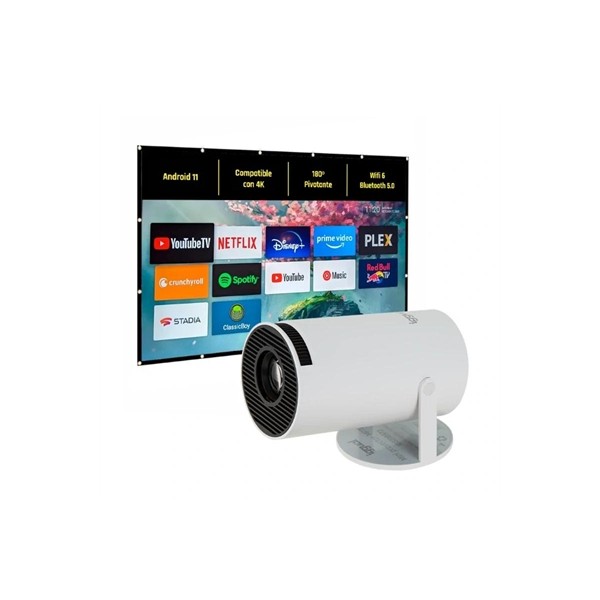 Iggual pack mini proyector + pantalla 120" plegabl