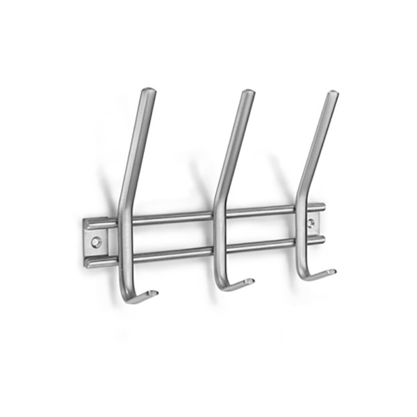 Colgador de acero inoxidable 6 ganchos doble (blister)