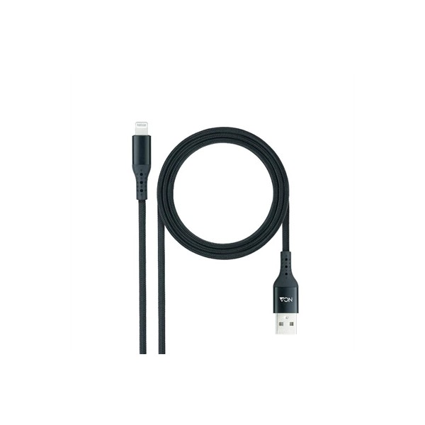 Nanocable cable lightining-usb a/m, negro, 1 m
