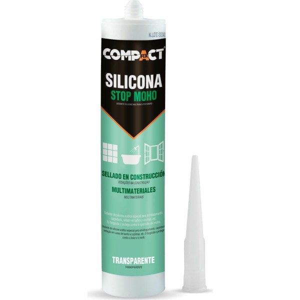 Silicona 300ml.antimoho transparente