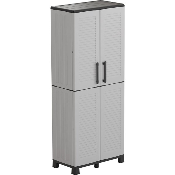 Armario alto línea family de polipropileno gris claro, 68 x 37 x 169 cm